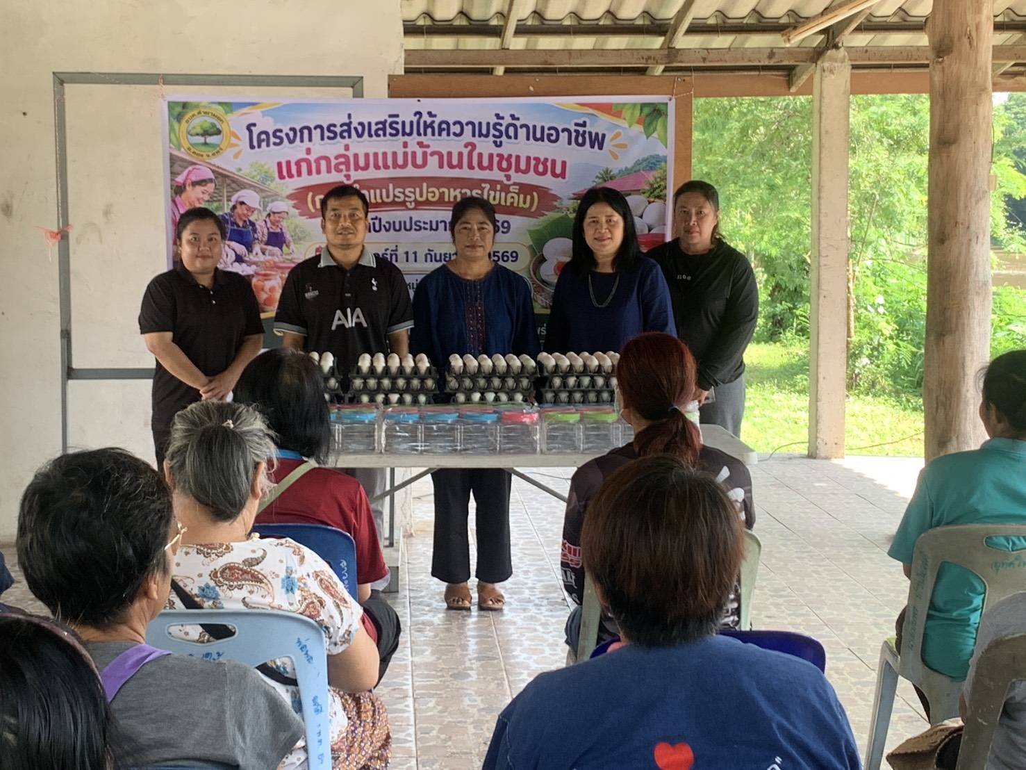โครงการส่งเสริมให้ความรู้ด้านอาชีพแก่กลุ่มแม่บ้านในชุมชน ประจำปีงบประมาณ 2569